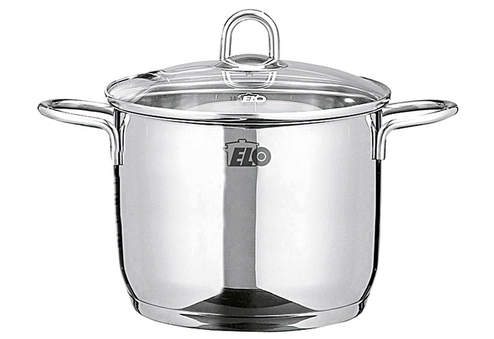 ELO Gemüsetopf Achat 7 l Ø24cm Edelstahl Mit Deckel Kochtopf Topf Literskala
