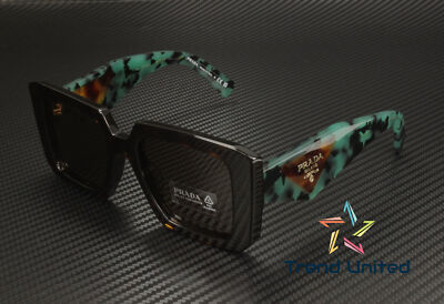 Pre-owned Prada Pr 23ysf 2au06b Tortoise Dark Brown 52 Mm Women's Sunglasses