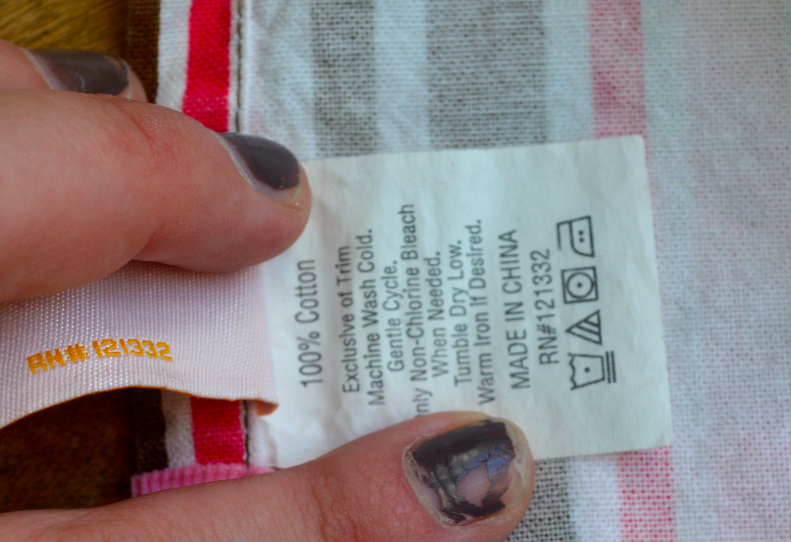 BANANAFISH Crib Bedskirt Baby Dust Ruffle PInk Brown White Stripe Ribbon #L26