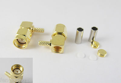 1x RP-SMA Male Jack Center Solder For Semi-Rigid RG405 0.086