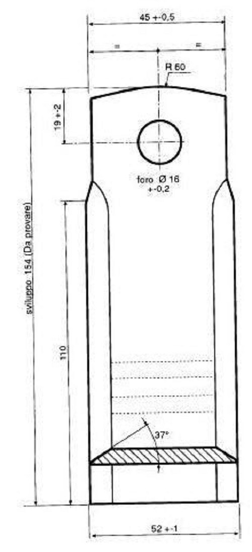 Fox Brady Flail Knife Replaces Part Number 65143