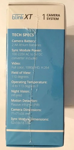 Blink XT Smart Home Security 1 Camera and Sync Module System NEW Sealed