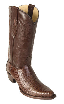 Pre-owned Los Altos Boots Los Altos Brown Caiman Crocodile Belly Snip Toe Western Cowboy Boot D Width