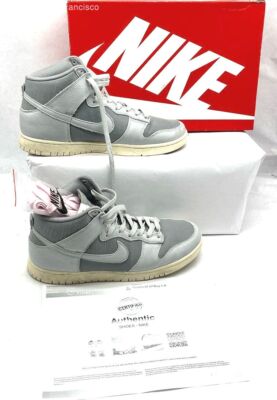 Nike Dunk Hi Certified Fresh Light Smoke Grey Pink Foam DQ8800-001 Mens 11.5 COA