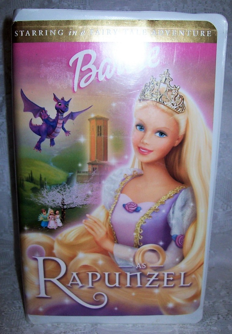 Barbie as Rapunzel (VHS, 2002) in Clamshell, Animated Cartoon