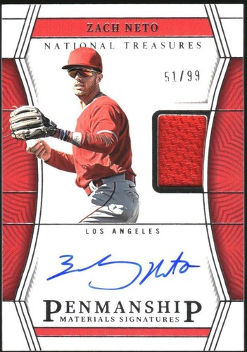2023 Panini National Treasures - Zach Neto #PMS-ZN