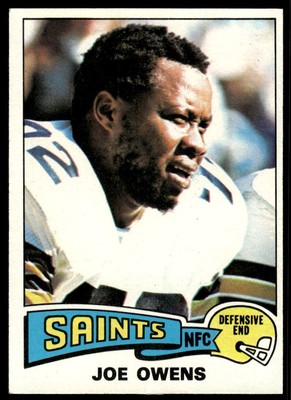 Joe Owens 1975 Topps #468 New Orleans Saints Football Card