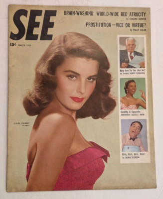 1954 SEE MAGAZINE PIN UP GIRLS DOROTHY DANDRIDGE BRAIN WASHING PAMPLOMA BULLS