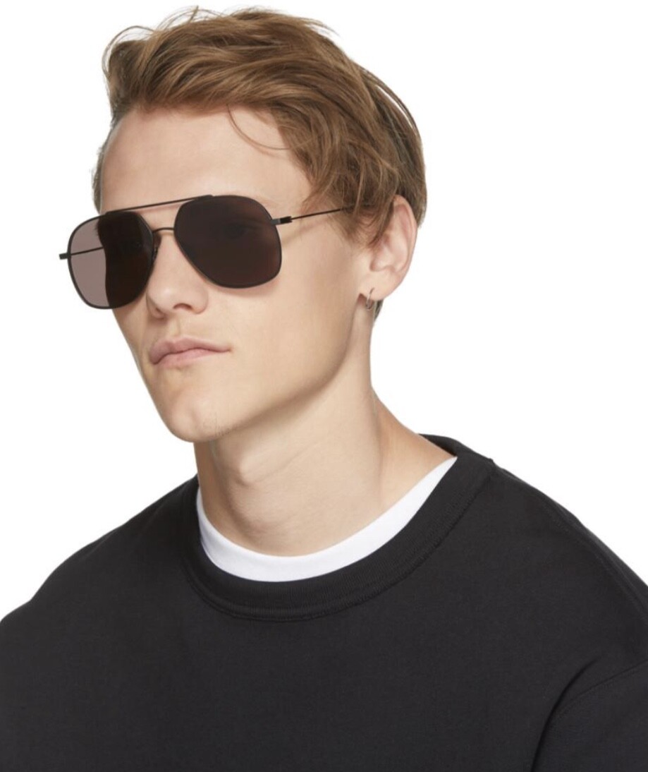 【送料&関税込】Saint Laurent Aviator Sunglasses Amazon.com: Saint Laurent Aviator-Frame Metal Sunglasses