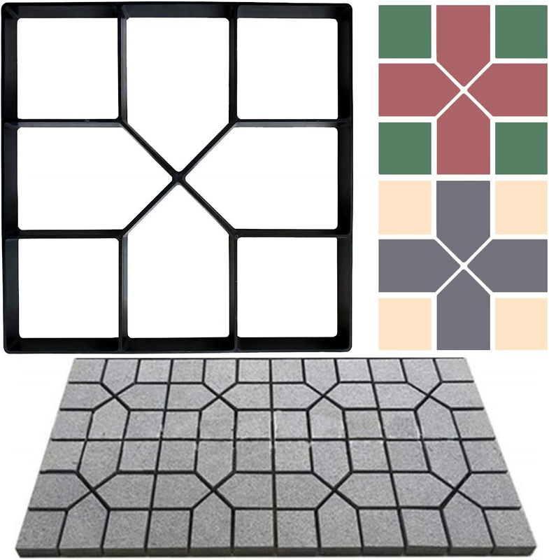 Garden Pavement Mold Pavers Mold Concrete Forms Mould Paving Molds Reusable Stam
