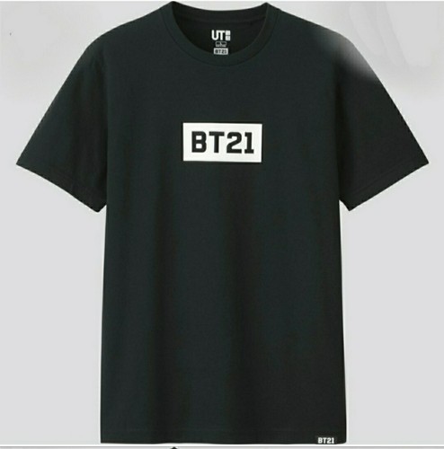 Uniqlo x BT21 Shirt Adult Extra Small Black BTS Graphic Tee