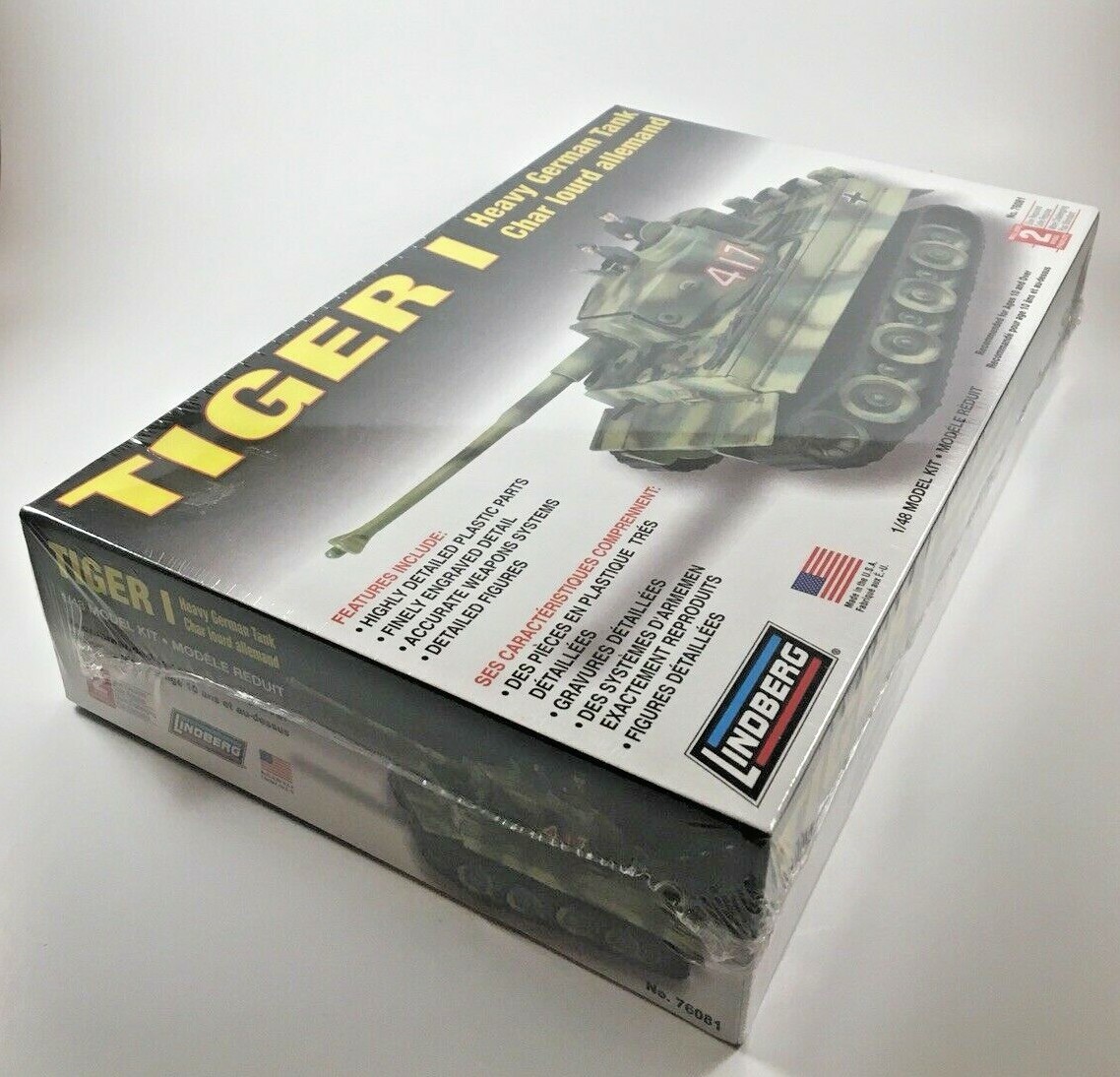 Tiger 1 Heavy German Tank Lindberg 1/48 Scale Plastic Model New Factory Sealed