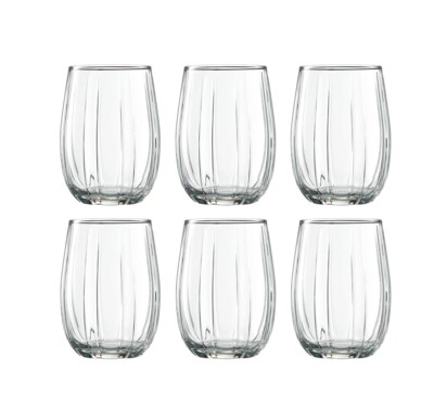 Pasabahce Linka 6 Lens for Soda, Juice, Water, (380 Cc)