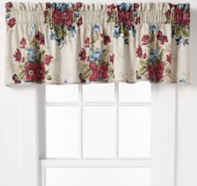 CHAPS by Ralph Lauren CLAIRE TWO Valances Floral Cottage Countryside NEW 80x17