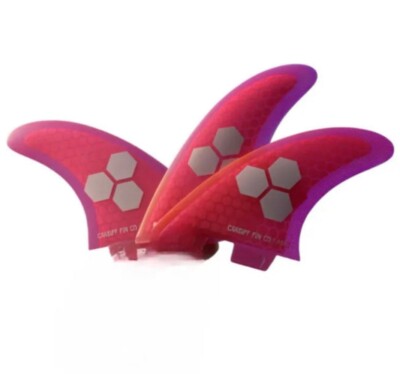 Cardiff Fin Co AM Large Tri Fin HC Hexcore - Pink - Fits FCS2
