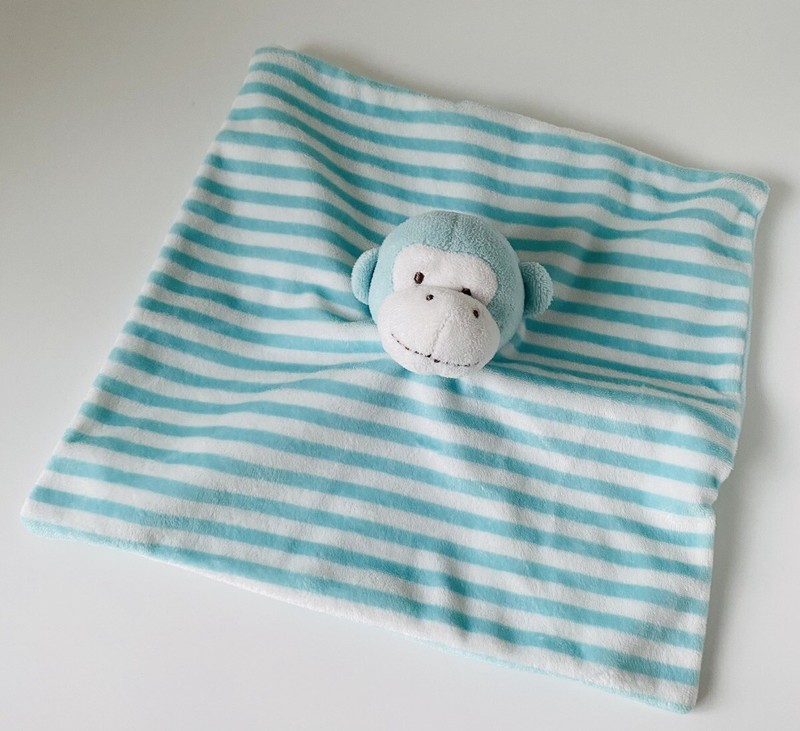 3758ðDoudou Plat Mouchoir Singe Bleu Blanc Shenzhen Espa Intercommerce