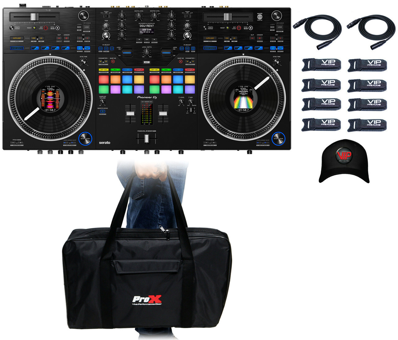 Pioneer DDJ-REV7 Scratch-Style Controller for Serato DJ Pro
