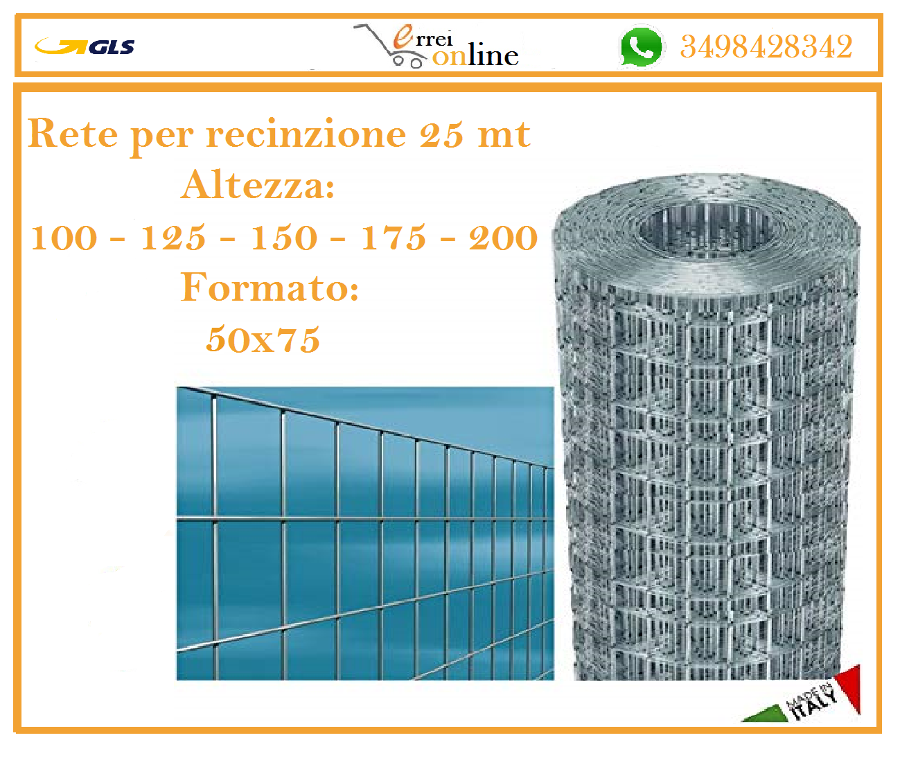 25mt-ROTOLO-RETE-METALLICA-ZINCATA-ELETTROSALDATA-MAGLIA-50x75-PER-RECINZIONE