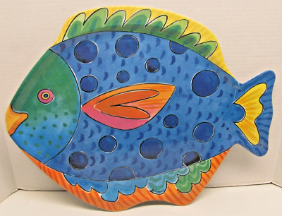 Colorful Fish Shaped Melamine Serving Platter  - 17'' x 13 1/2'' (306)