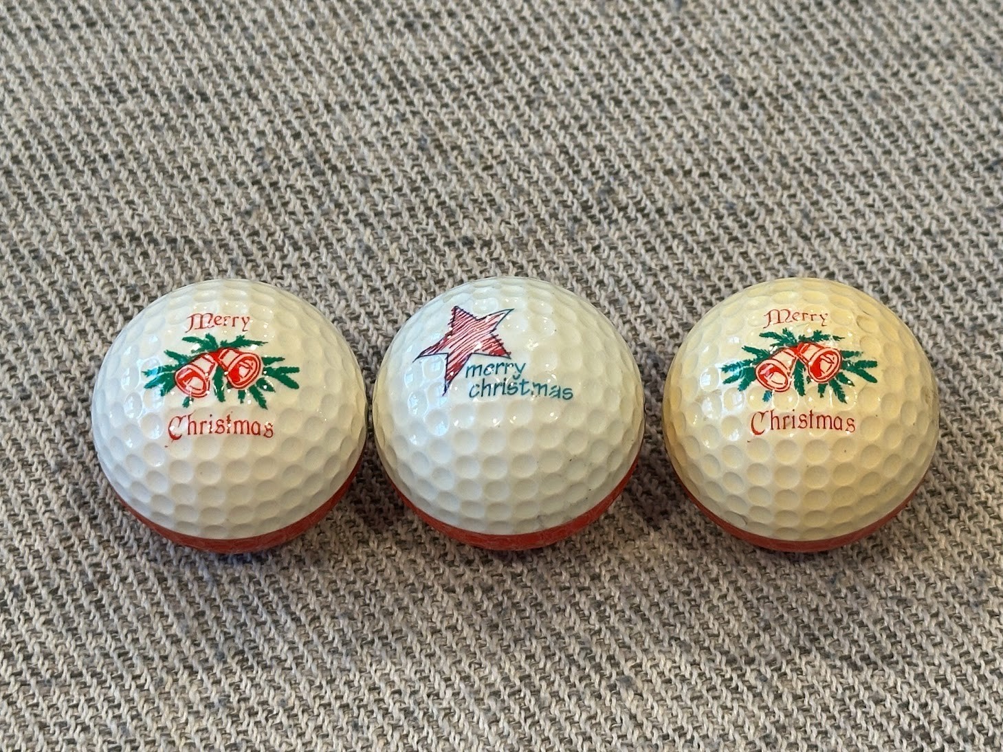 Rare & Vintage!- Three Ping Karsten Merry Christmas golf