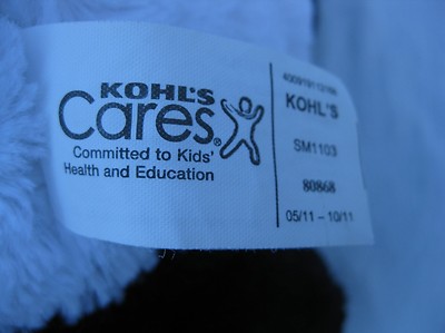 Kohls Cares for Kids Panda Bear Black White Soft Plush Stuffed Animal 10