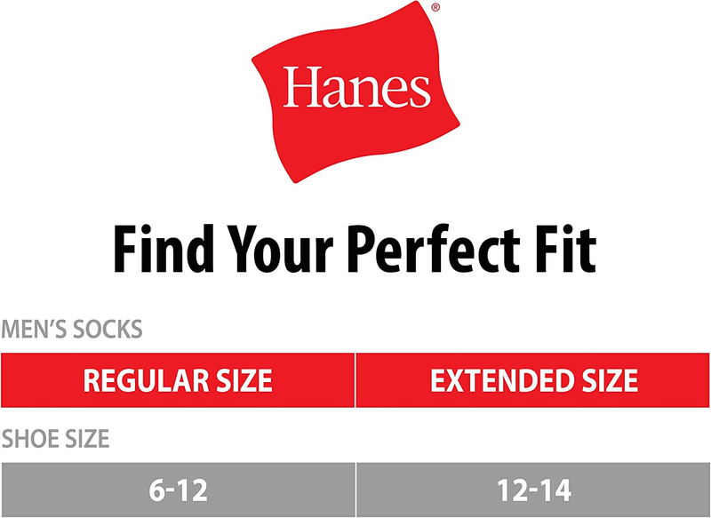 Hanes Men's Work Socks, 6-Pack
