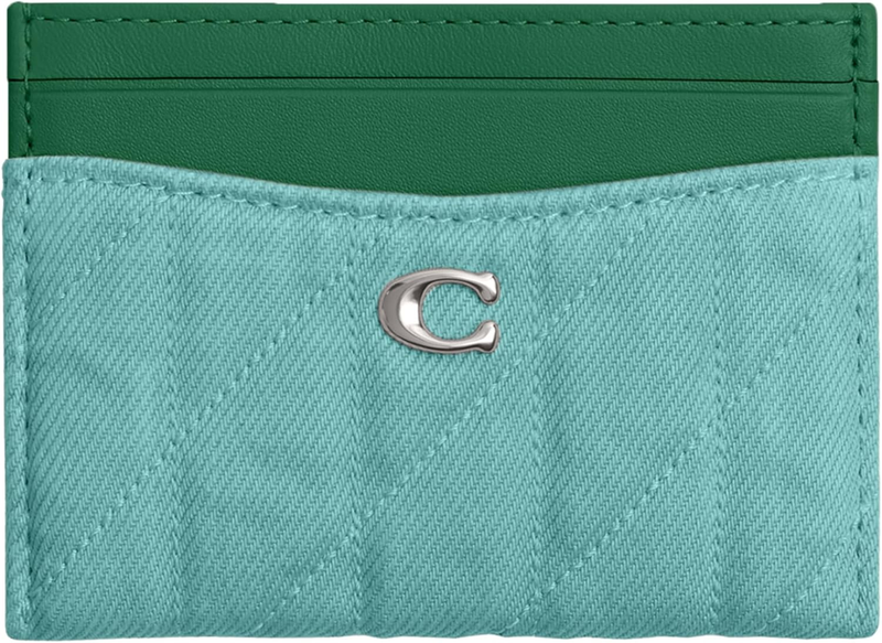 COACH Essential Card Case With Quilting Ivory One Size