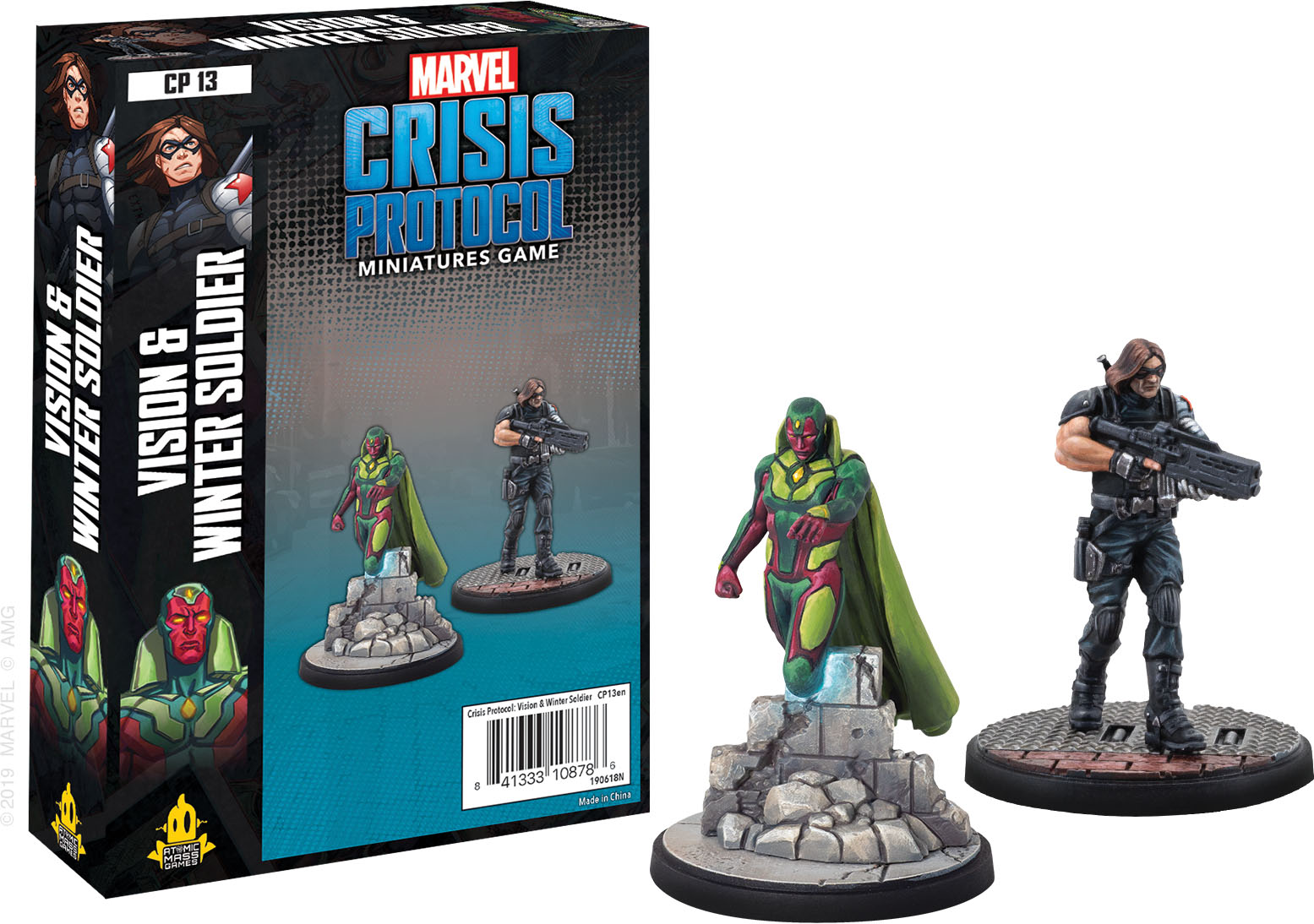 Набор персонажей Vision и Winter Soldier NIB Marvel Crisis Protocol