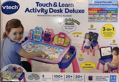 VTech Touch and Learn Activity Desk Deluxe - Pink & Purple