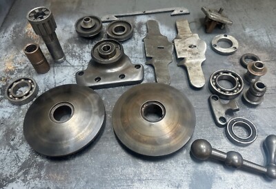 Bridgeport Milling Machine Assortment Lot Pulleys/Hsndle/Side Covers Etc. Lot C