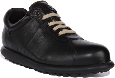Pre-owned Camper Pelotas Ariel Premium Lace Up Shoes Black Womens Us 5 - 10