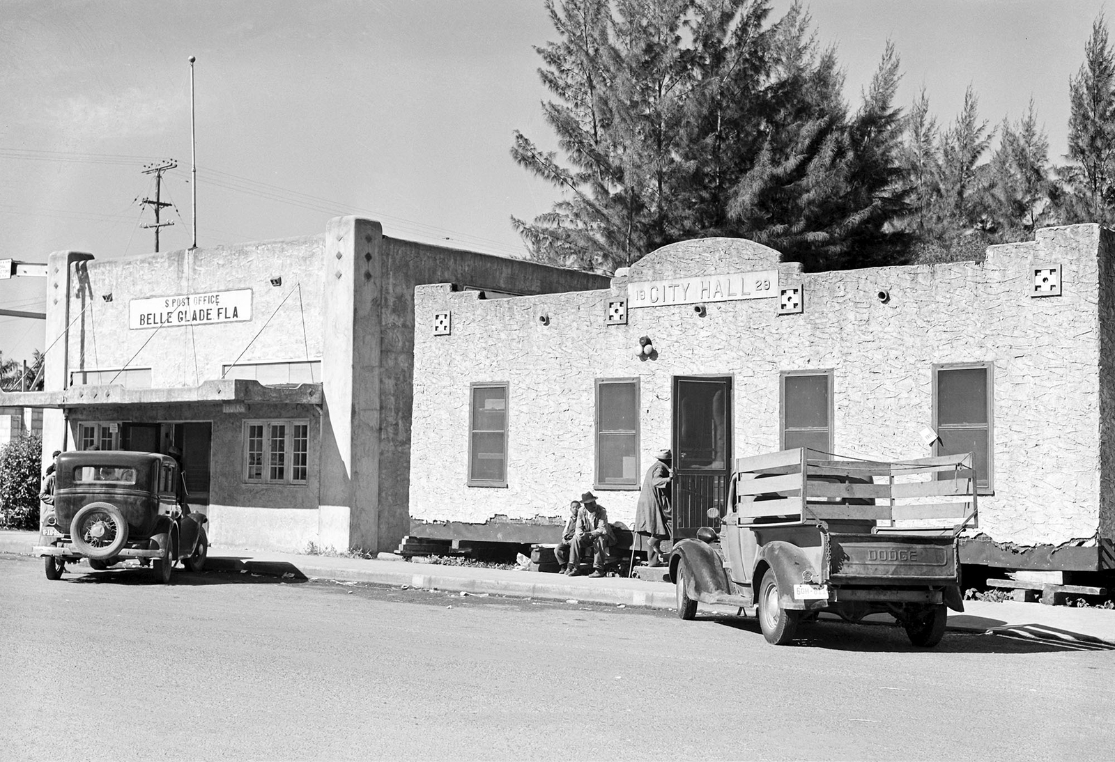 1939 Post Office & City Hall, Belle Glade FL Vintage Old Photo 13" x 19" Reprint
