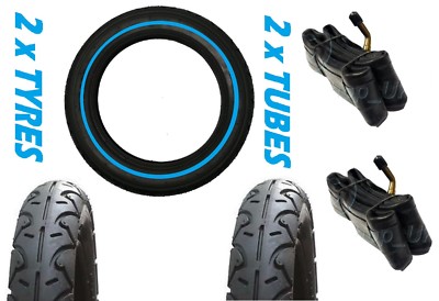 Bugaboo Cameleon Frog Donkey Buffalo 12 1/2'' 2 x Pram Tyres & Tubes BLUE LINE
