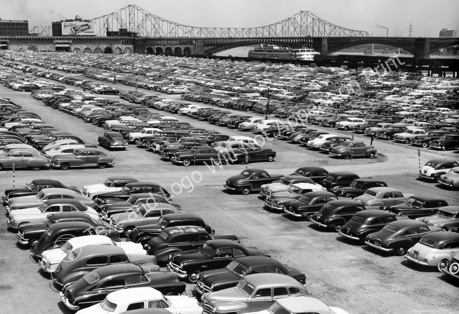 1951 Parking Lot Near Jefferson Memorial, St. Louis,Missouri Old Photo Reprint - Picture 5 of 5