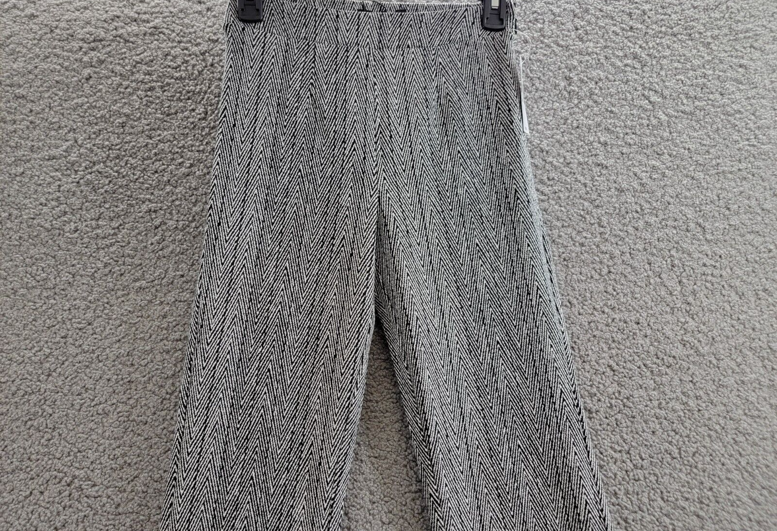 Sanctuary High Rise Bootcut Pants Women's XXS Gray Herringbone Elastic Waist - Picture 3 of 17