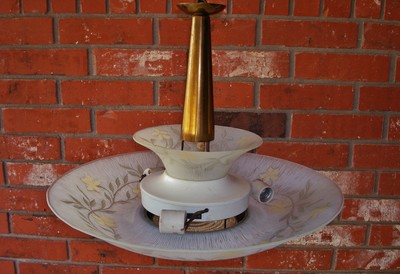 Salvaged 50's VTG Mid Century Retro LIGHTOLIER - DINELIER Ceiling Light Fixture