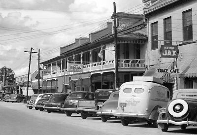 1940 Downtown Port Gibson, Mississippi Old Photo 13" x 19" Reprint