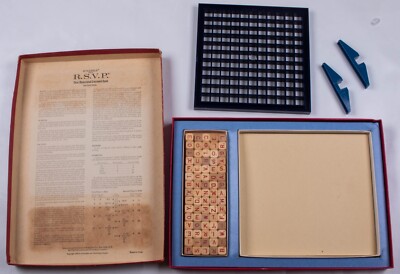 Vintage Antique 1966 Scrabble RSVP 3D Three Dimensional 3D Crossword Board Game