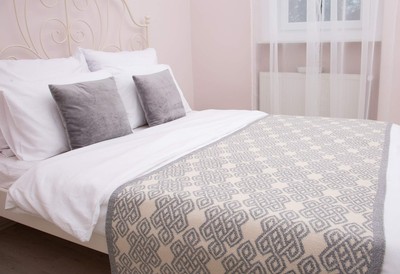 Bed Scarf Knitted Soft Sofa Throw Bed Runner Couch Cover Wool Blend Decorativ...