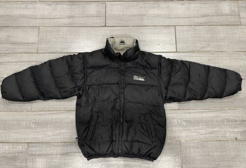 Vintage FIRST DOWN Puffer Jacket Black Reversible Heavy Vintage FIRST DOWN Puffer Jacket Black Reversible Heavy