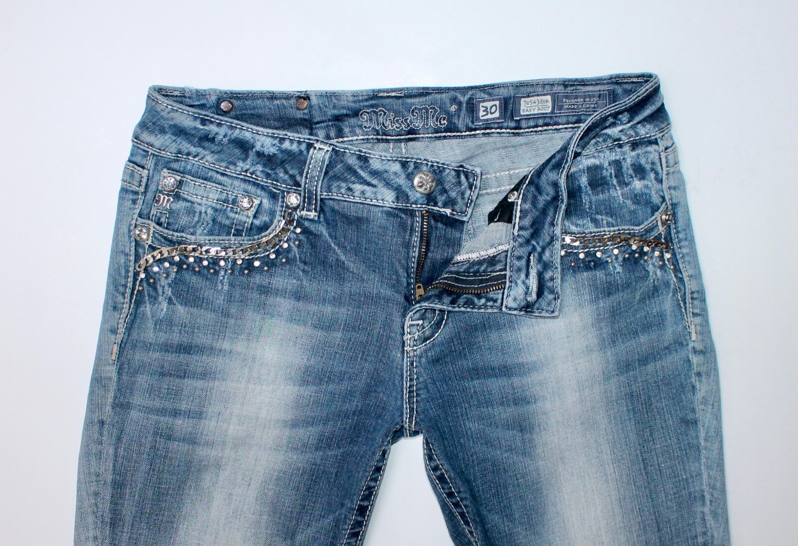 Easy Boot Stretch Jeans #JE5438ER /sz 