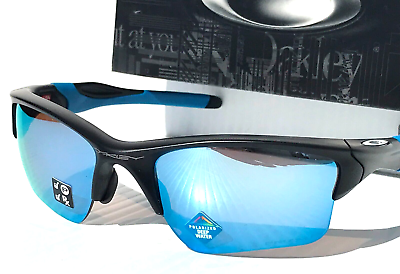 Oakley HALF JACKET 2.0 XL Mat Black PRIZM POLARIZED Deep Water Sunglass 9154 67