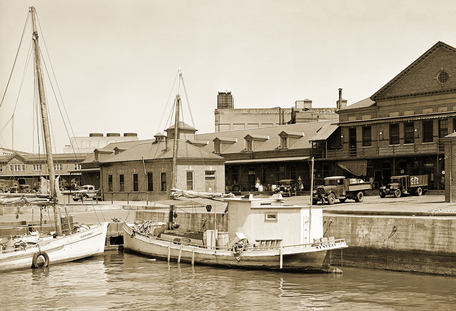 1938 Waterfront, Washington, DC Vintage Old Photo 13" x 19" Reprint