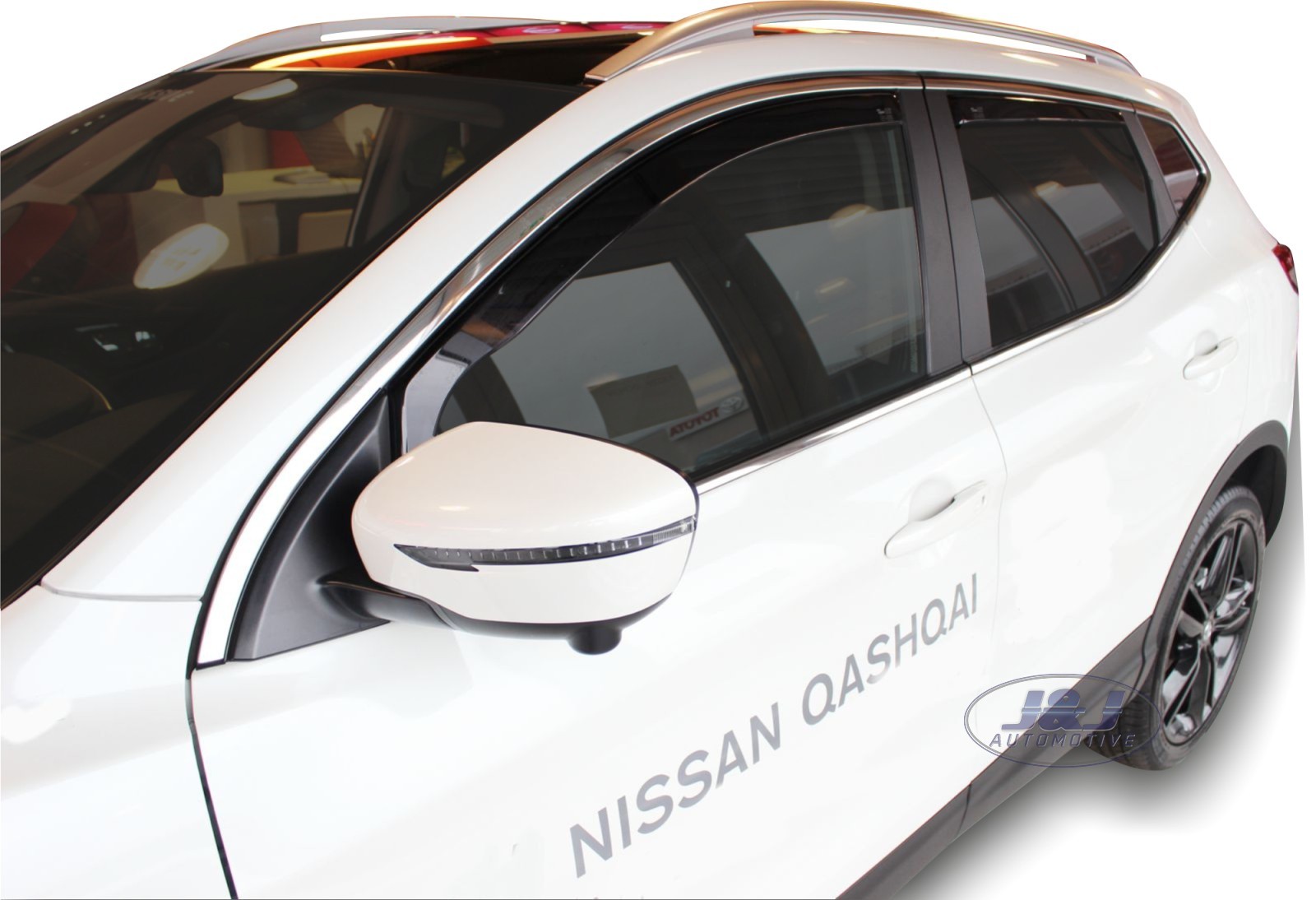 Wind deflectors for Nissan QASHQAI mk2 J11 2014 2021 4pc set TINTED