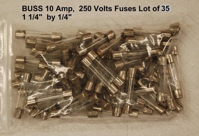 35 New Standard  BUSS AGC-10 FUSE 10 AMP 250 Volt  Bussmann     1 1/4