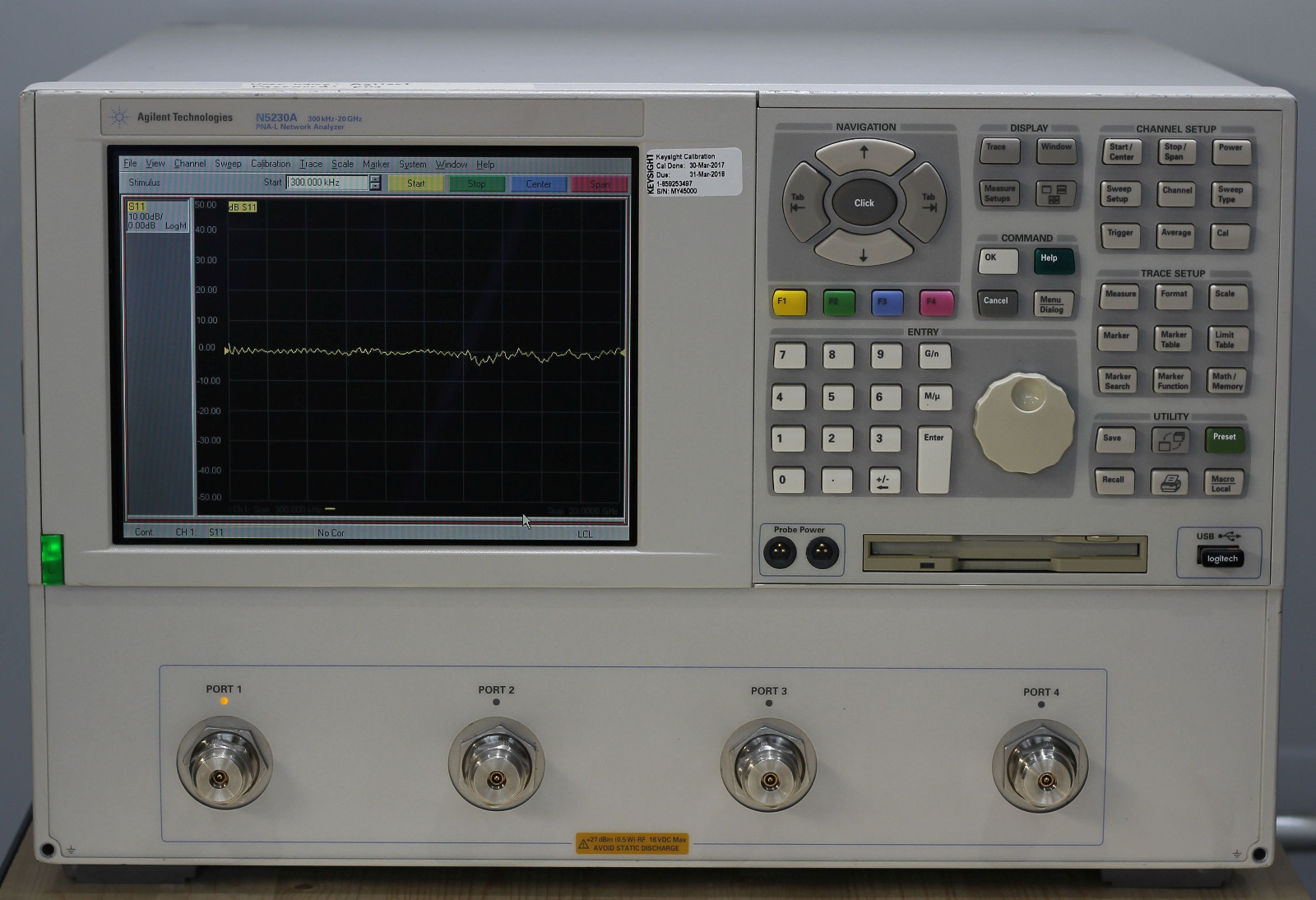Agilent N5230A 300kHz-20GHz 4CH, PNA-L Network Analyzer 010,240