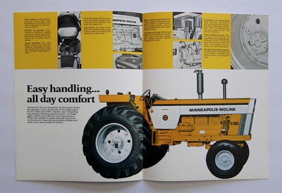 1972 Minneapolis Moline Model G950 G1050 Tractor Brochure LP Gas Diesel