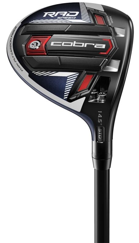 Cobra Golf Club RADSpeed Red/Peacoat 14.5* 3 Wood Stiff Graphite New