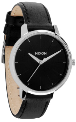 Кожаные часы Nixon Kensington - черный - новинка