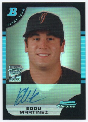 2005 Bowman Chrome Draft Refractors #BDP180 Eddy Martinez RC Auto 030/500
